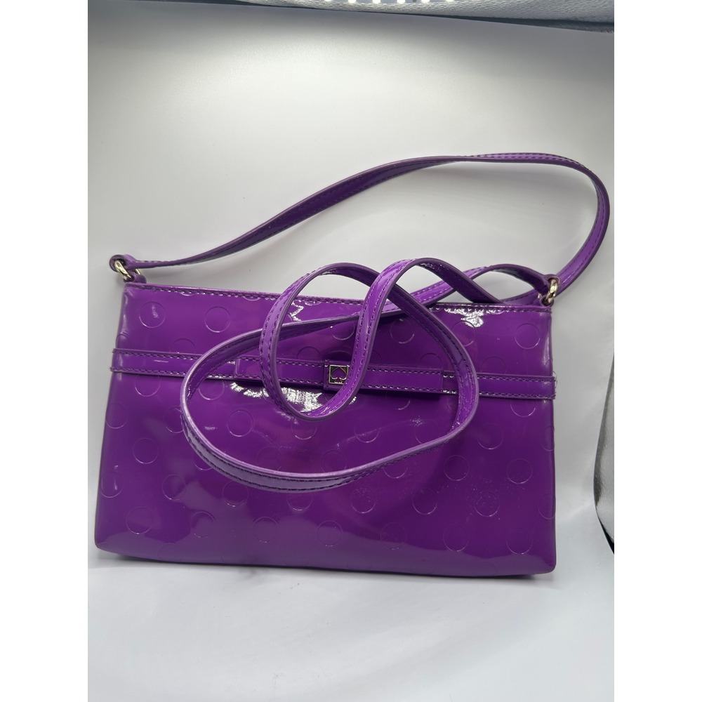 Kate Spade CAmellia Street Amy Purple Patent Bow Crossbody Bag #474